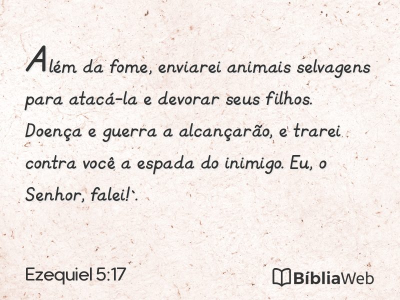 Ezequiel 5:17 em imagem para compartilhar