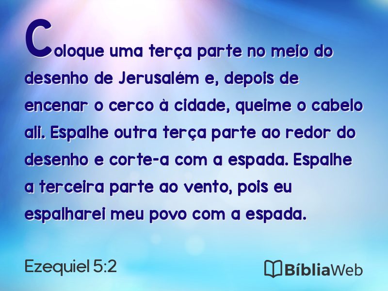 Ezequiel 5:2 em imagem para compartilhar