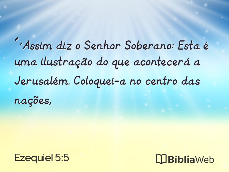 Ezequiel 5:5 em imagem para compartilhar