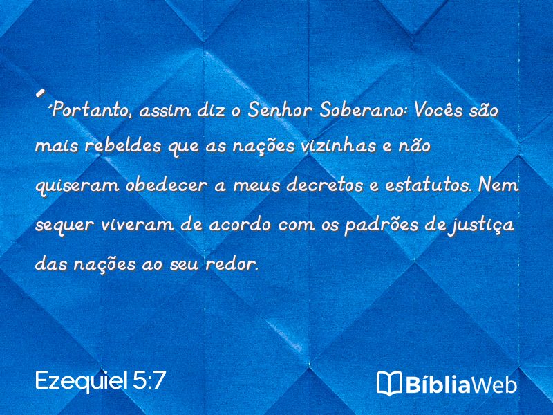 Ezequiel 5:7 em imagem para compartilhar