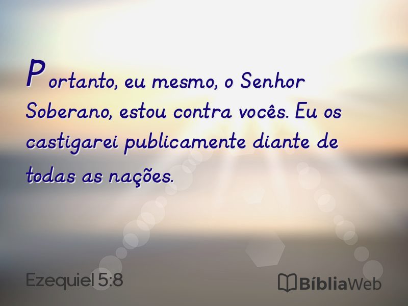 Ezequiel 5:8 em imagem para compartilhar