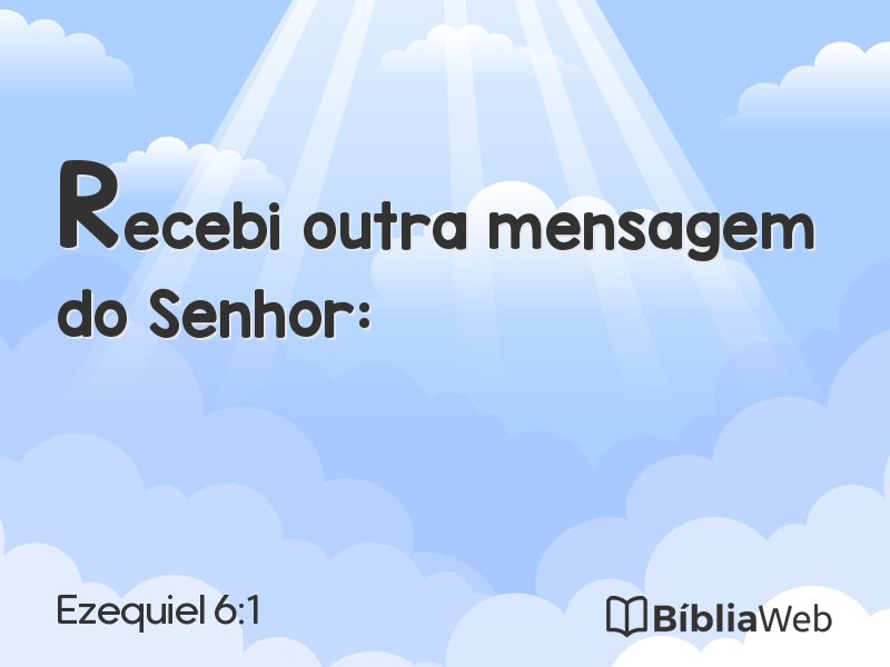 Ezequiel 6:1 em imagem para compartilhar