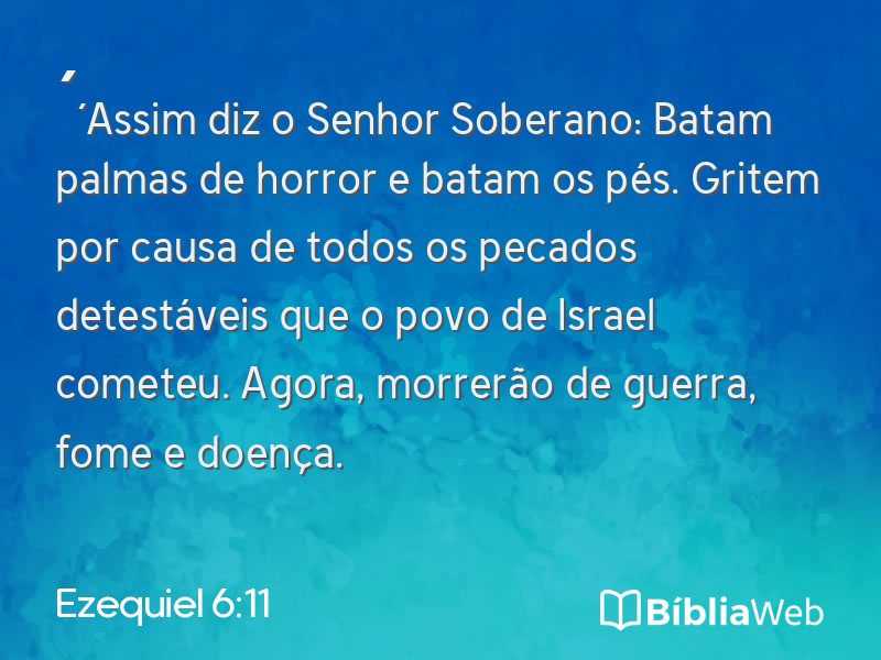 Ezequiel 6:11 em imagem para compartilhar
