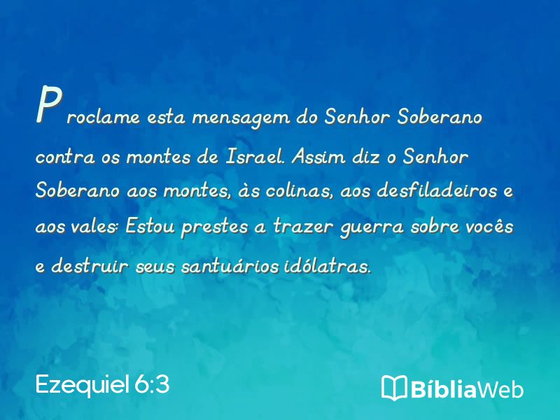 Ezequiel 6:3 em imagem para compartilhar