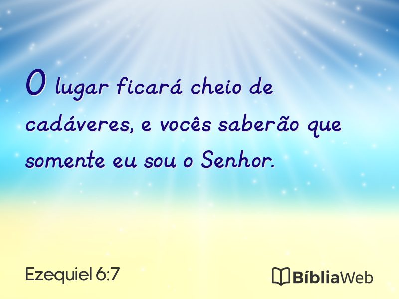 Ezequiel 6:7 em imagem para compartilhar