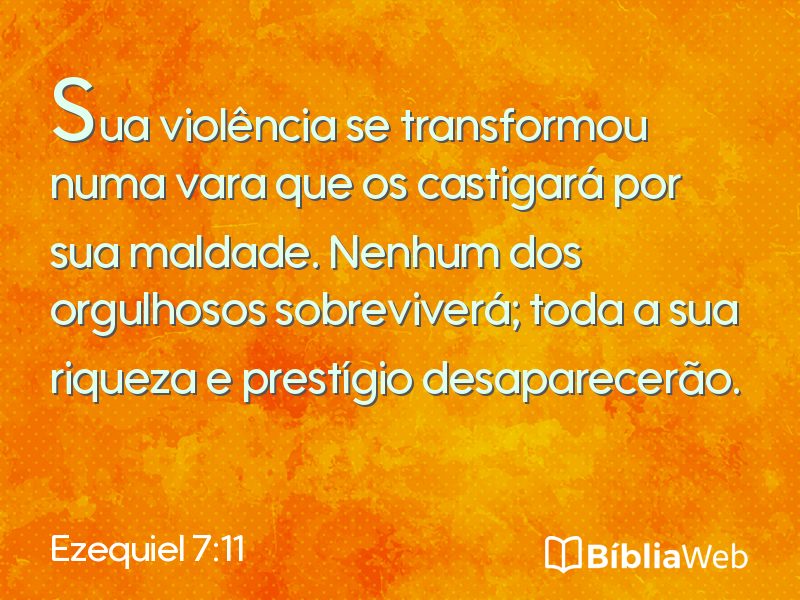 Ezequiel 7:11 em imagem para compartilhar