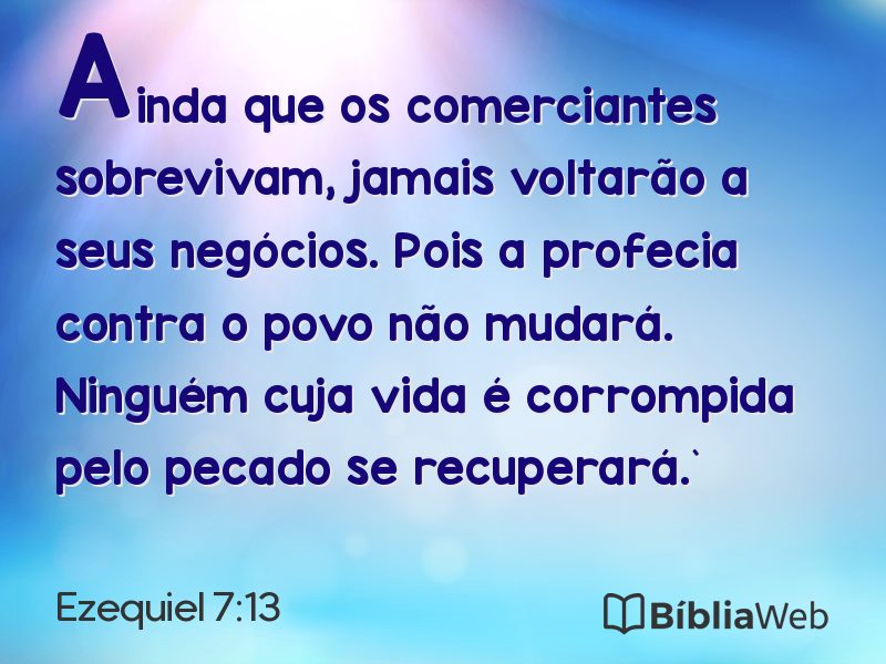 Ezequiel 7:13 em imagem para compartilhar