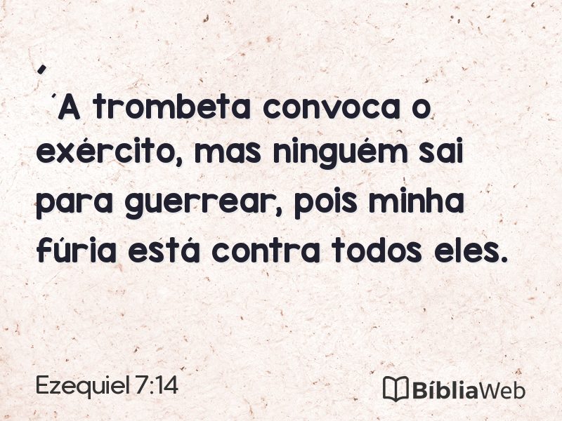 Ezequiel 7:14 em imagem para compartilhar