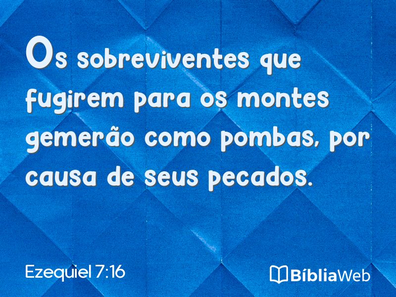 Ezequiel 7:16 em imagem para compartilhar