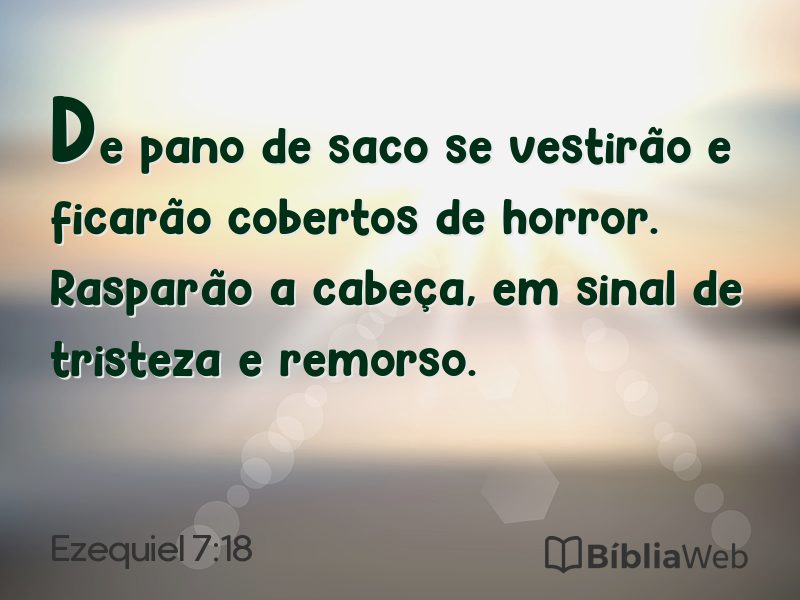 Ezequiel 7:18 em imagem para compartilhar