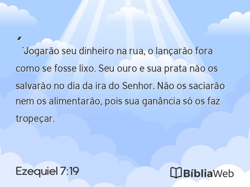Ezequiel 7:19 em imagem para compartilhar