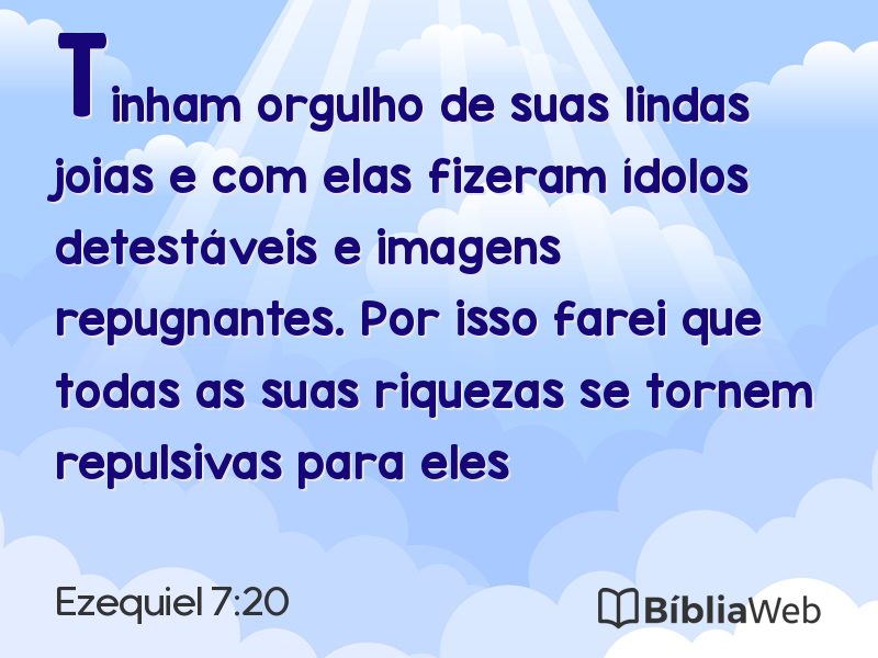 Ezequiel 7:20 em imagem para compartilhar