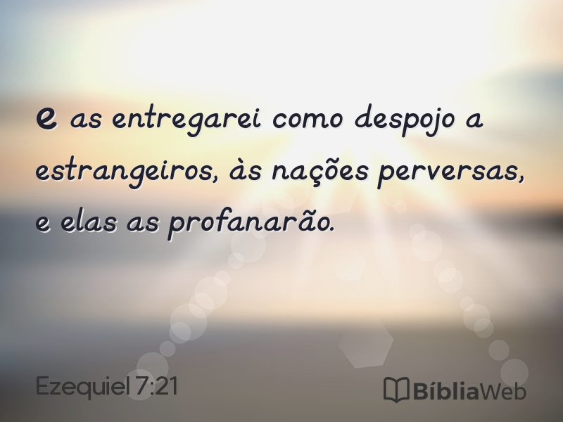 Ezequiel 7:21 em imagem para compartilhar