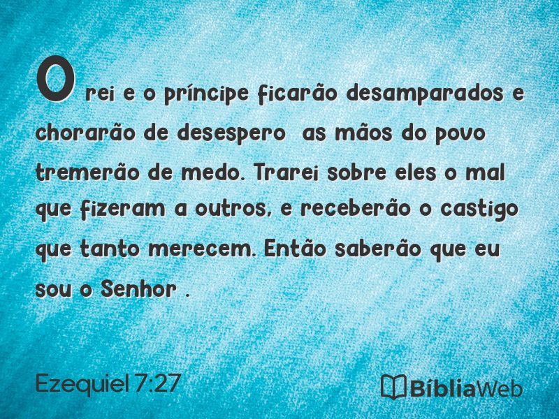Ezequiel 7:27 em imagem para compartilhar
