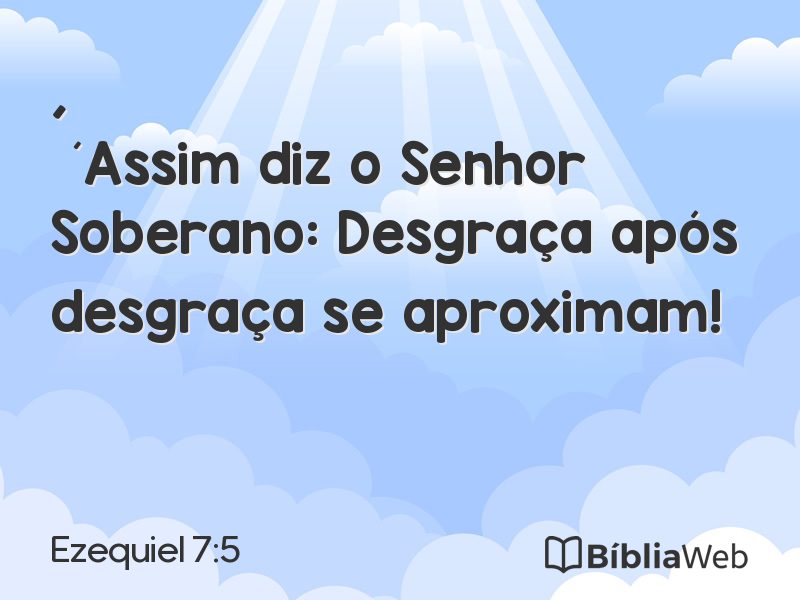 Ezequiel 7:5 em imagem para compartilhar
