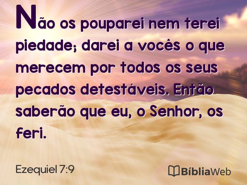 Ezequiel 7:9 em imagem para compartilhar