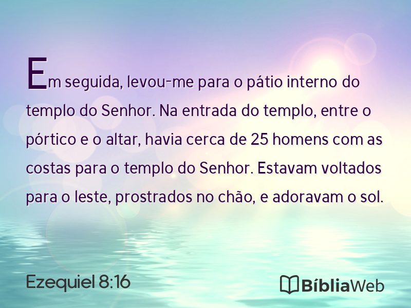 Ezequiel 8:16 em imagem para compartilhar