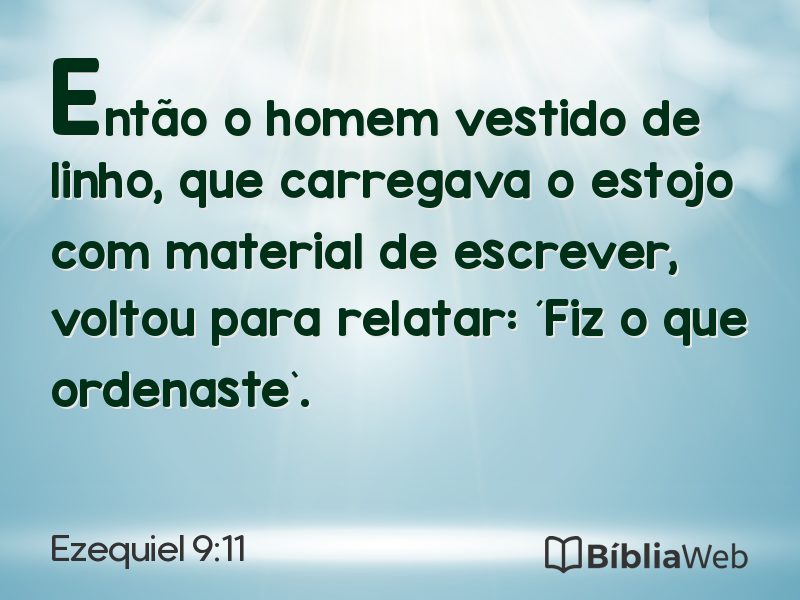Ezequiel 9:11 em imagem para compartilhar