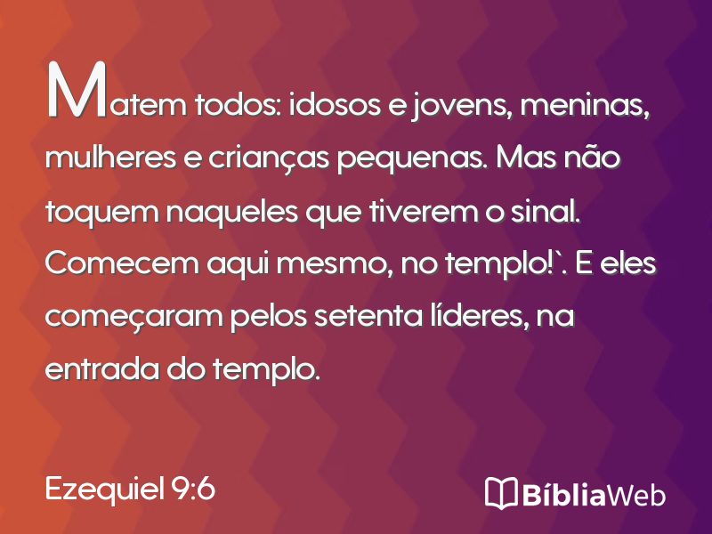Ezequiel 9:6 em imagem para compartilhar