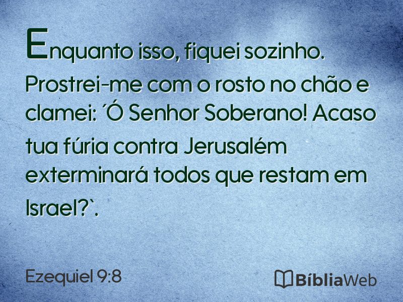 Ezequiel 9:8 em imagem para compartilhar