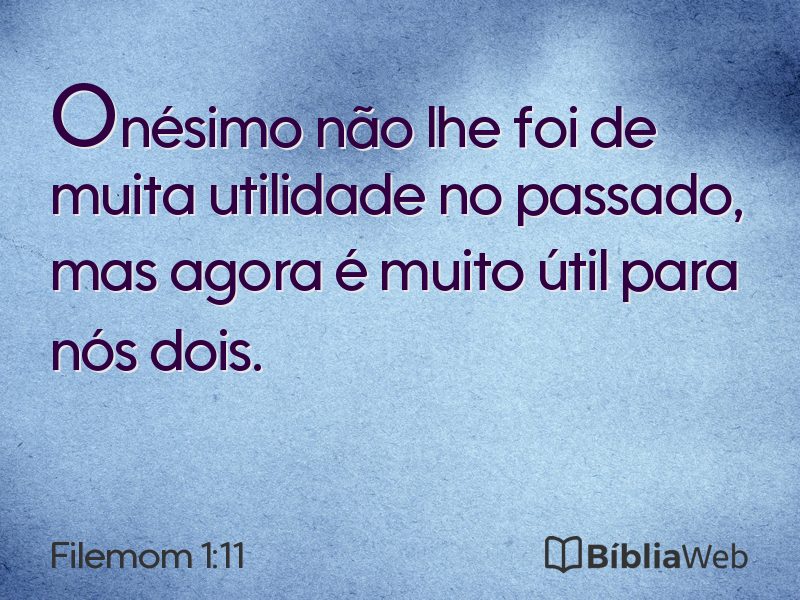 Filemom 1:11 em imagem para compartilhar