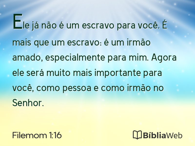 Filemom 1:16 em imagem para compartilhar