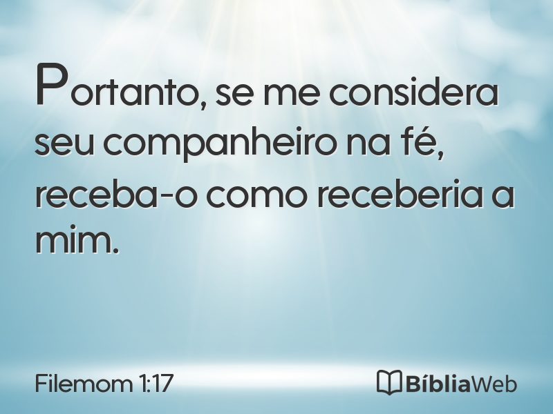 Filemom 1:17 em imagem para compartilhar