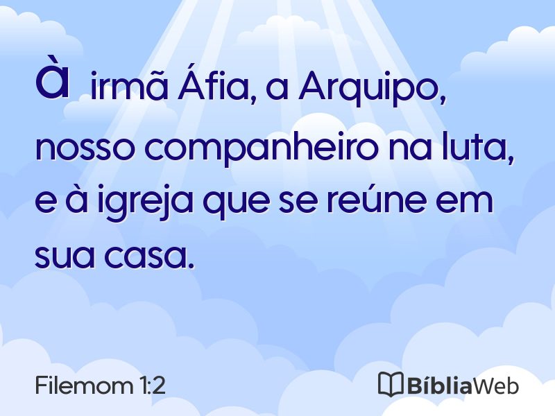 Filemom 1:2 em imagem para compartilhar