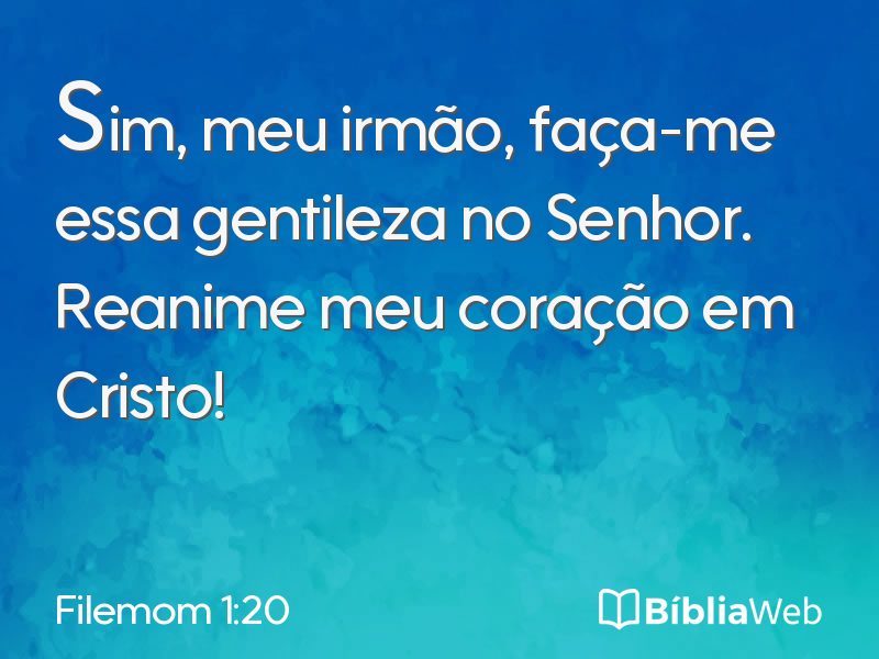 Filemom 1:20 em imagem para compartilhar