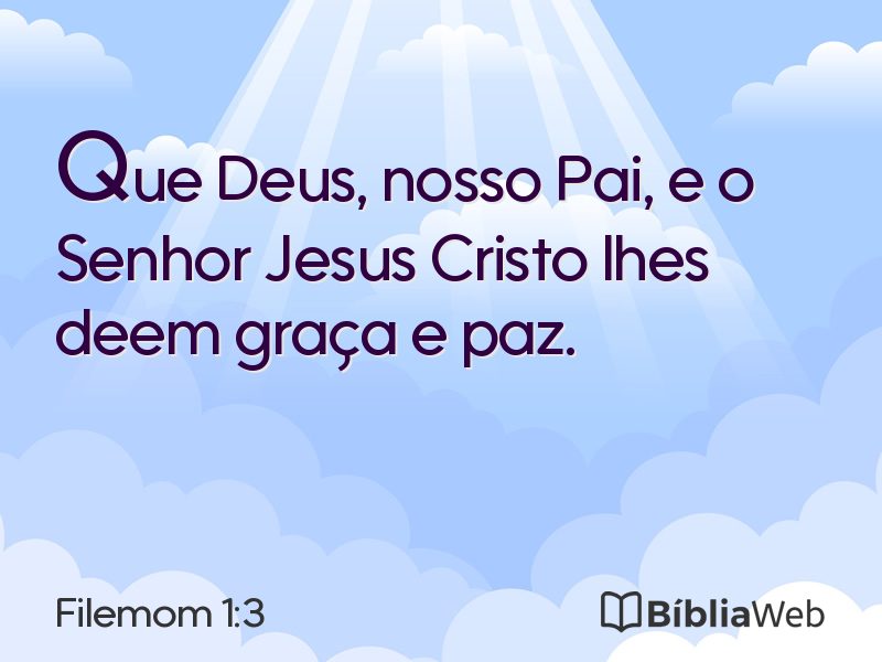 Filemom 1:3 em imagem para compartilhar