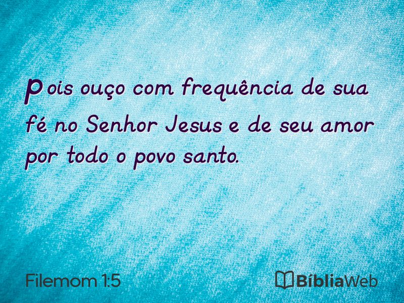 Filemom 1:5 em imagem para compartilhar