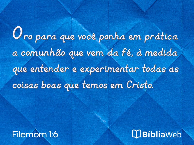 Filemom 1:6 em imagem para compartilhar