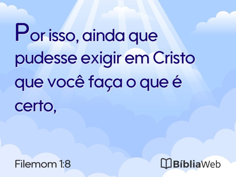 Filemom 1:8 em imagem para compartilhar