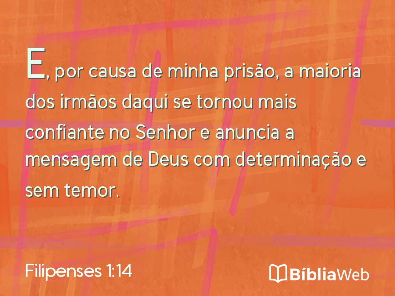 Filipenses 1:14 em imagem para compartilhar