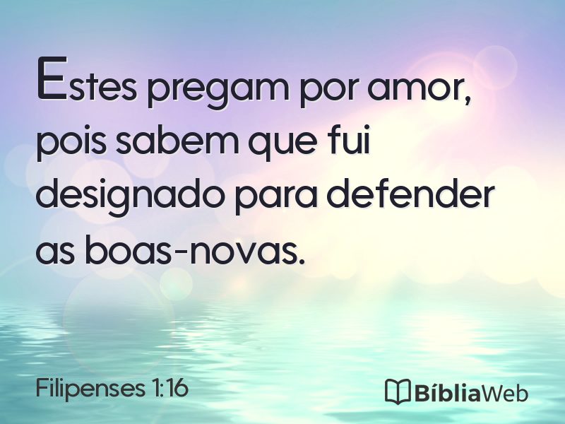 Filipenses 1:16 em imagem para compartilhar