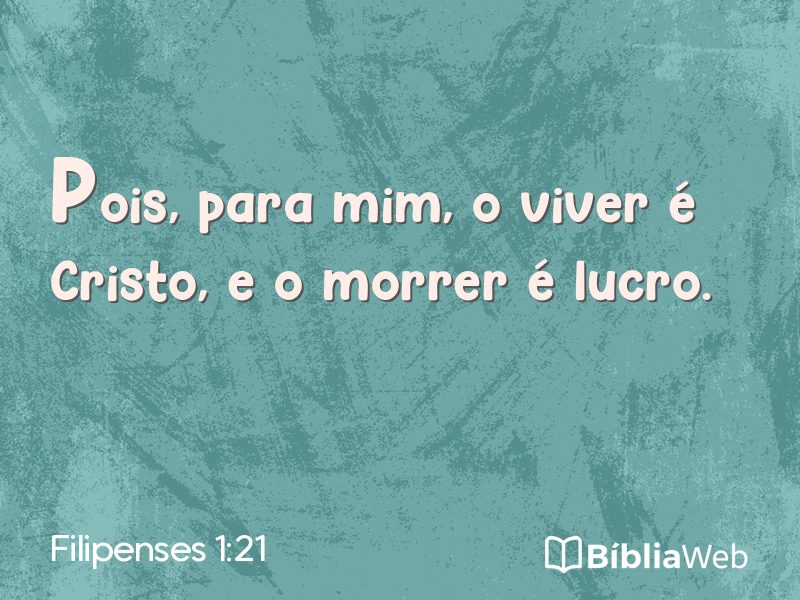 Filipenses 1:21 em imagem para compartilhar