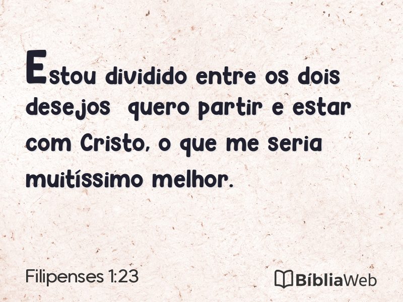 Filipenses 1:23 em imagem para compartilhar