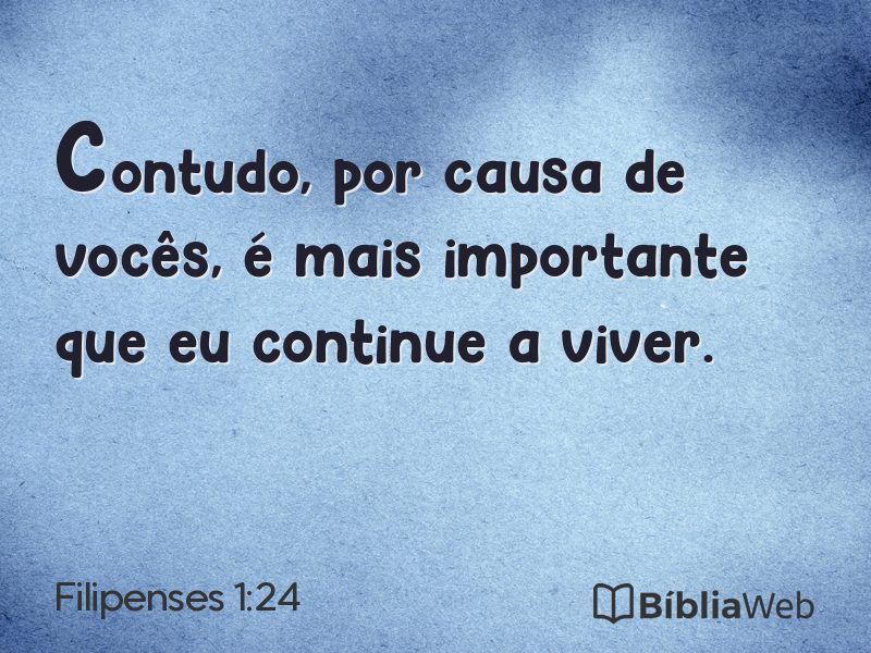 Filipenses 1:24 em imagem para compartilhar