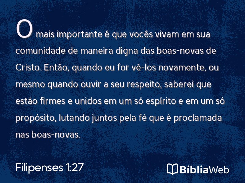 Filipenses 1:27 em imagem para compartilhar