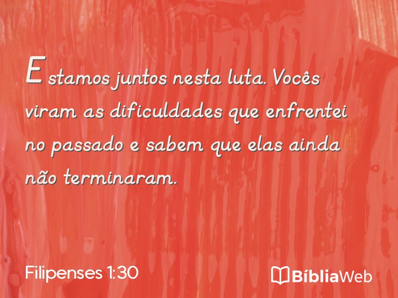 Filipenses 1:30 em imagem para compartilhar