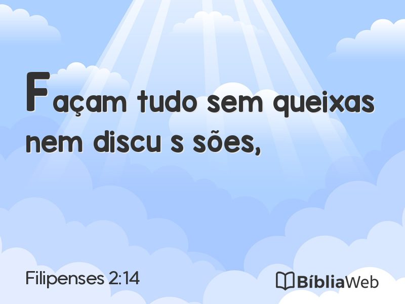 Filipenses 2:14 em imagem para compartilhar