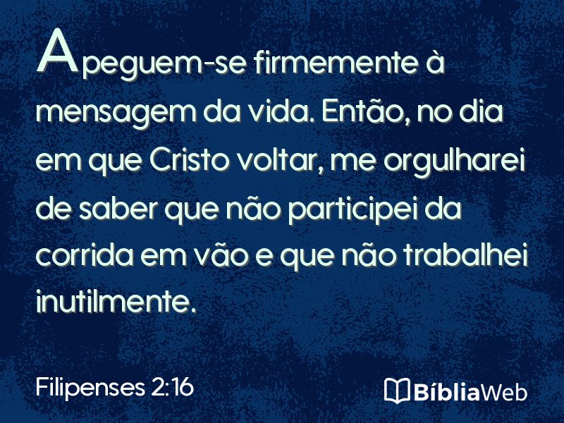 Filipenses 2:16 em imagem para compartilhar