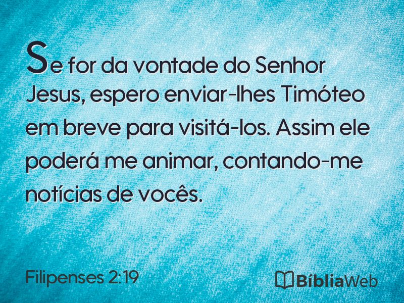 Filipenses 2:19 em imagem para compartilhar