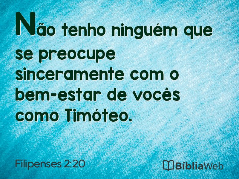Filipenses 2:20 em imagem para compartilhar