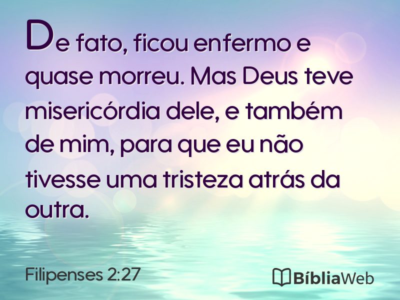 Filipenses 2:27 em imagem para compartilhar