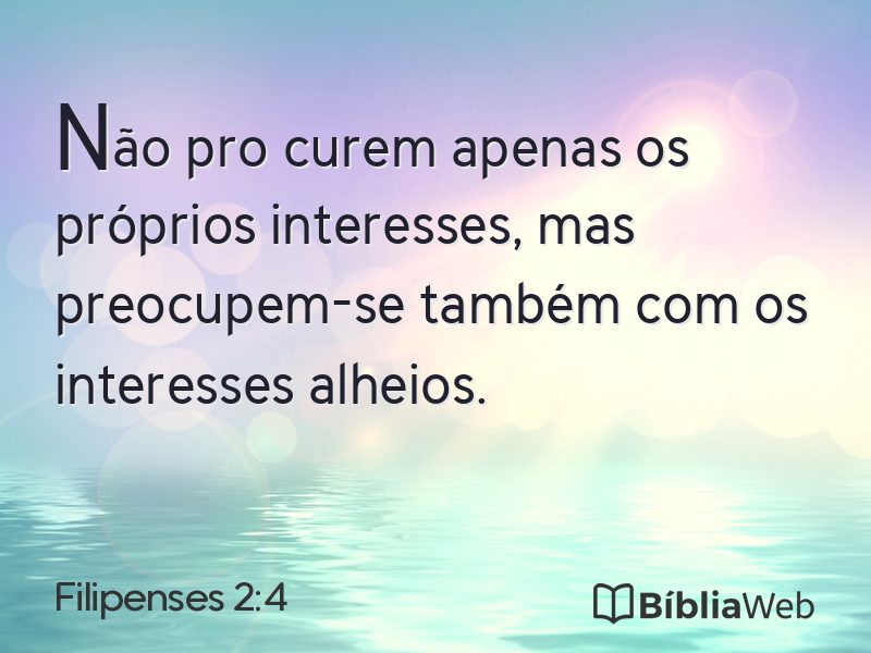 Filipenses 2:4 em imagem para compartilhar