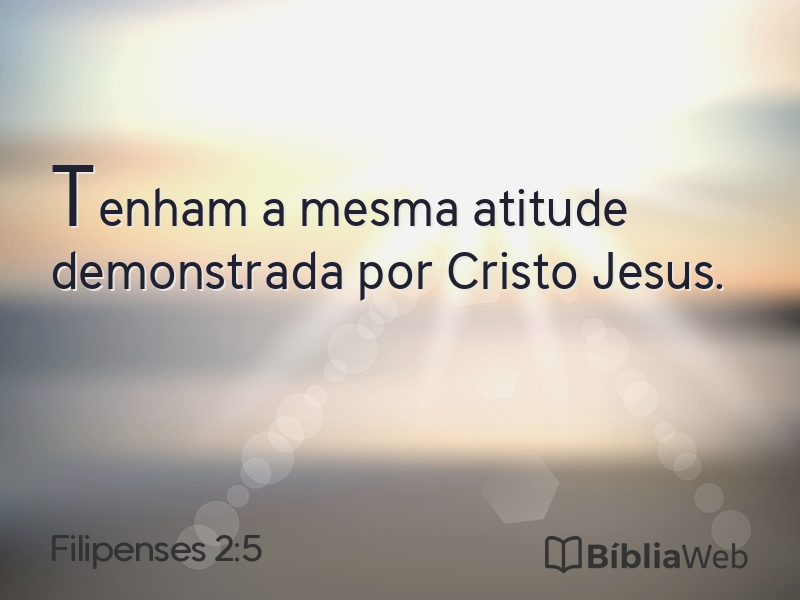 Filipenses 2:5 em imagem para compartilhar