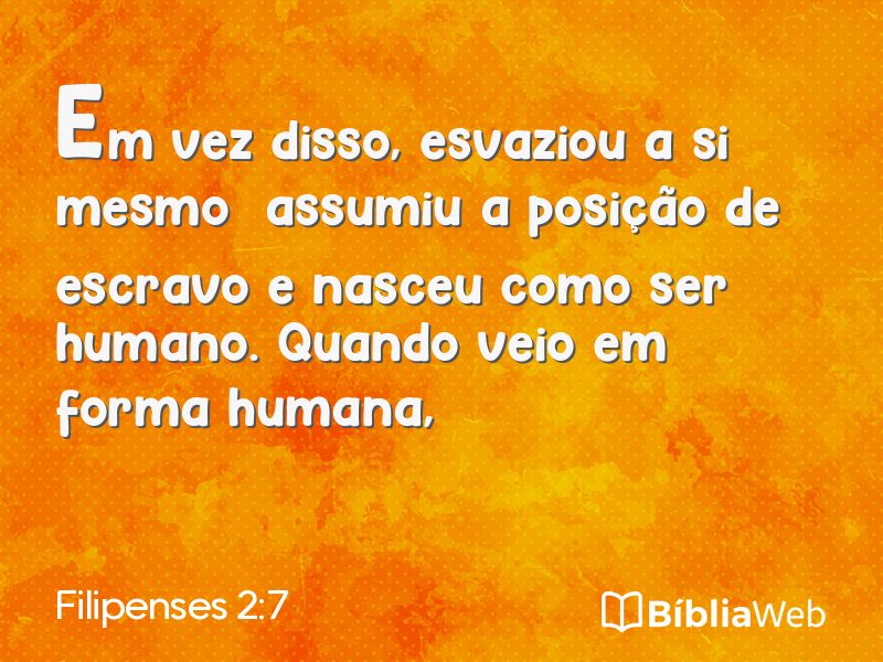 Filipenses 2:7 em imagem para compartilhar