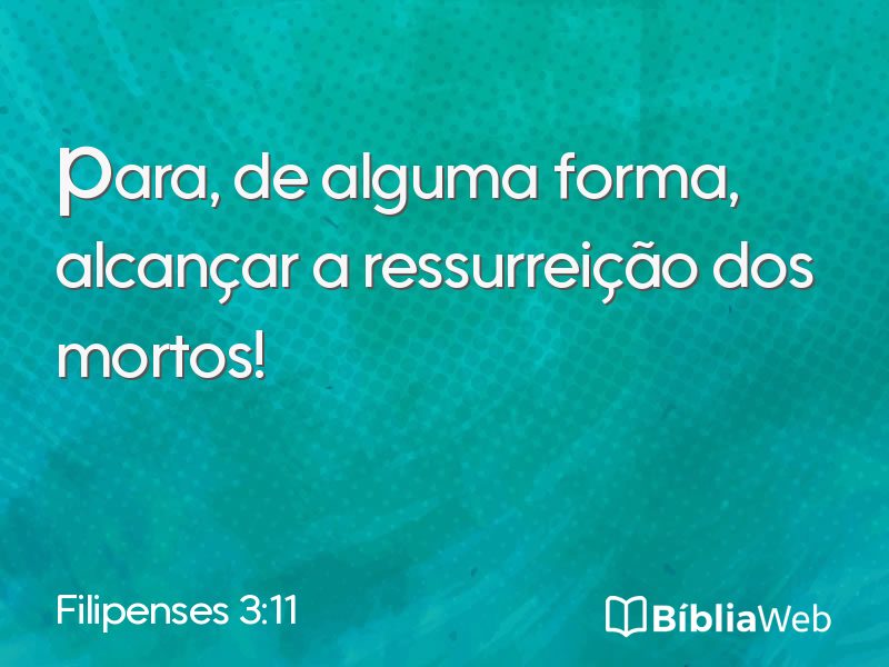 Filipenses 3:11 em imagem para compartilhar