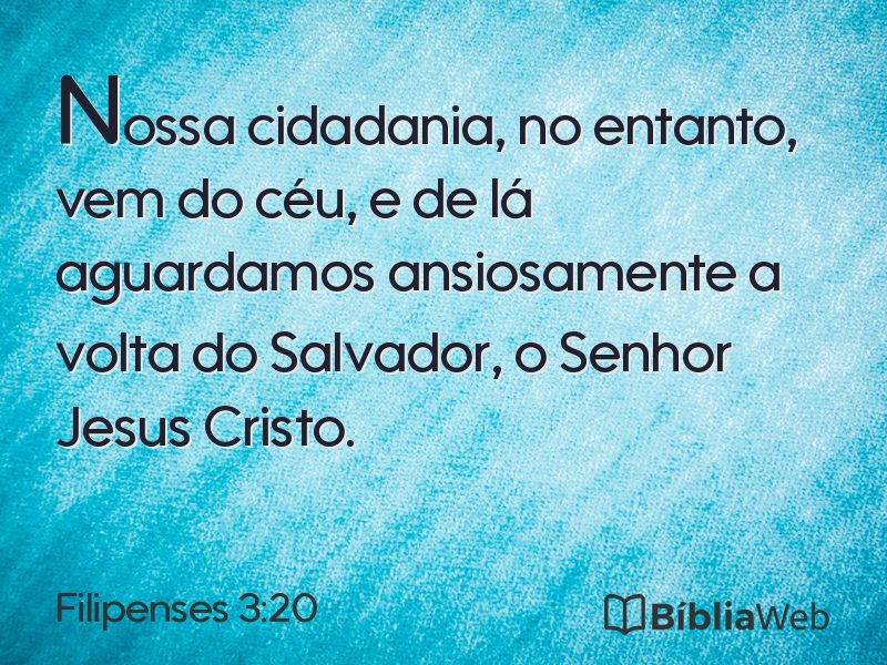 Filipenses 3:20 em imagem para compartilhar